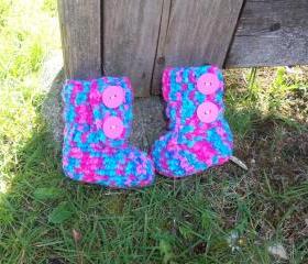 Multi color baby boots